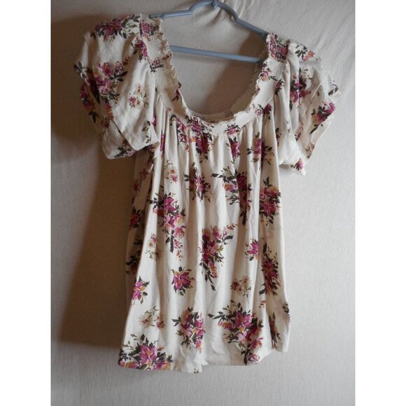 Off Shoulder Pink Floral crop top Rue 21 - Picture 1 of 5
